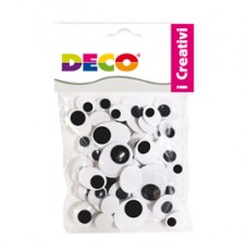 Occhietti adesivi ovali - misure assortite ovali - Deco - busta 50 pezzi Occhietti adesivi ovali - misure assortite ovali - Deco - busta 50 pezzi