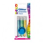 Glitter grana fine - 12 ml - colori assortiti iridescenti - Deco - blister 3 flaconi