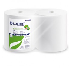 Bobina asciugatutto Eco 800 Joint - 2 veli - 18,5 gr - diametro 26 cm - 25 cm x 296 m - microgoffrata - bianco - Lucart