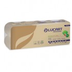 Carta igienica EcoNatural - 9,5 cm x 19,8 mt - 15 gr - diametro 10 cm - 180 strappi - Lucart - pacco 10 rotoli