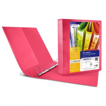 Raccoglitore personalizzabile Myto TI - 4 anelli a D 17 mm - dorso 2,5 cm - 22x30 cm - rosso - Sei Rota