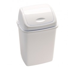 Pattumiera con coperchio basculante Rif Basic - 36x29x55 cm - 35 L - bianco - Medial