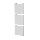 Set 3 ante per casellari Maxi Rainbow - con serratura - 36,8 x 36,8 cm - grigio