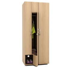 Armadio guardaroba - 2 ante - 40 x 52 x 185 cm - noce chiaro