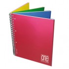 Blocco One Color 4 x 4 - A4+ - forato - 1 rigo - 120 fogli - 80 gr - spiralato - Blasetti