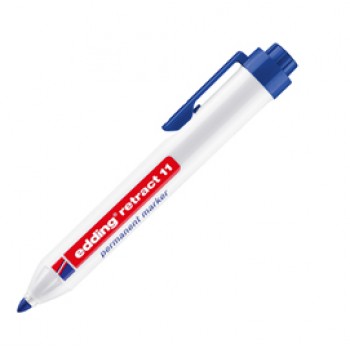 Marcatore permanente a scatto 11 - punta tonda - da 1,5 a 3 mm - blu - Edding