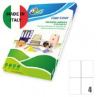 Etichette adesive LP4W - in carta - permanenti - 105 x 148 mm - 4 et/fg - 100 fogli - bianco - Tico