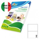 Etichette adesive LP4W - in carta - angoli arrotondati - permanenti - 210 x 148 mm - 2 et/fg - 100 fogli - bianco - Tico