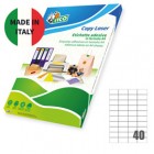 Etichette adesive LP4W - in carta - permanenti - 52 x 30 mm - 40 et/fg - 100 fogli - bianco - Tico