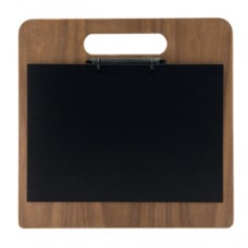 Portamenù a tagliere con anelli Chopping Board - 32 x 24 cm - legno di noce - Securit Portamenù a tagliere con anelli Chopping Board - 32 x 24 cm - legno di noce - Securit