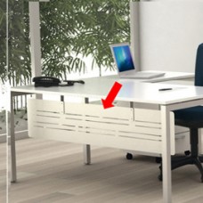 Controventatura metallica Easy Plus - per scrivania L 180 cm - 168 x 30 cm - bianco