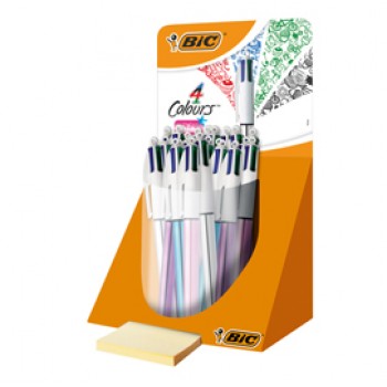 Penna 4 colori Shine - colori assortiti - Bic - expo 20 pezzi Penna 4 colori Shine - colori assortiti - Bic - expo 20 pezzi