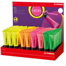 Evidenziatore Neon - colori assortiti - Stabilo - expo 45 pezzi Evidenziatore Neon - colori assortiti - Stabilo - expo 45 pezzi