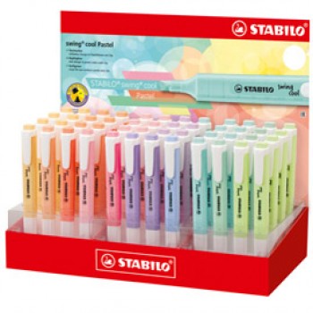 Evidenziatore Swing Cool Pastel Edition - colori assortiti pastello - Stabilo - expo 48 pezzi Evidenziatore Swing Cool Pastel Edition - colori assortiti pastello - Stabilo - expo 48 pezzi