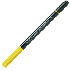 Pennarello Aqua Brush Duo - punte 2/4 mm - giallo di cadmio limone - Lyra Pennarello Aqua Brush Duo - punte 2/4 mm - giallo di cadmio limone - Lyra