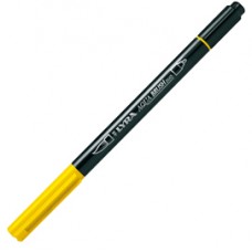 Pennarello Aqua Brush Duo - punte 2/4 mm - giallo limone - Lyra Pennarello Aqua Brush Duo - punte 2/4 mm - giallo limone - Lyra