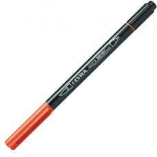 Pennarello Aqua Brush Duo - punte 2/4 mm - rosso saturno - Lyra Pennarello Aqua Brush Duo - punte 2/4 mm - rosso saturno - Lyra