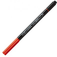 Pennarello Aqua Brush Duo - punte 2/4 mm - rosso geranio chiaro - Lyra Pennarello Aqua Brush Duo - punte 2/4 mm - rosso geranio chiaro - Lyra