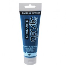 Colore acrilico fine Graduate - 120 ml - turchese ftalo - Daler Rowney