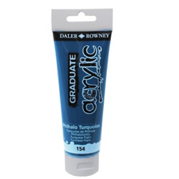 Colore acrilico fine Graduate - 120 ml - turchese ftalo - Daler Rowney