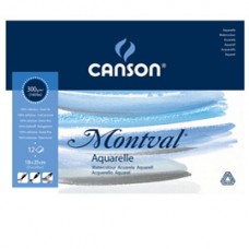 Blocco collato lato corto Montval - 18x25 cm - 300 gr - 12 fogli - Canson Blocco collato lato corto Montval - 18x25 cm - 300 gr - 12 fogli - Canson