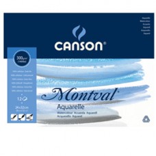 Blocco collato lato corto Montval - 24x32 cm - 300 gr - 12 fogli - Canson Blocco collato lato corto Montval - 24x32 cm - 300 gr - 12 fogli - Canson