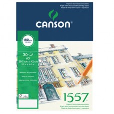 Blocco collato lato corto  1557 - A3 - 180 gr - 30 fogli - Canson