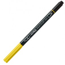 Pennarello Aqua Brush Duo - punte 2/4 mm - giallo cromo chiaro - Lyra Pennarello Aqua Brush Duo - punte 2/4 mm - giallo cromo chiaro - Lyra