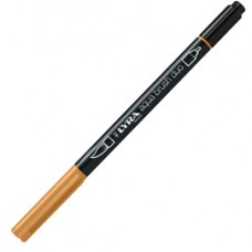 Pennarello Aqua Brush Duo - punte 2/4 mm - ocra bruna - Lyra Pennarello Aqua Brush Duo - punte 2/4 mm - ocra bruna - Lyra