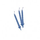 Candeline con supporto - H 8 cm - celeste - Big Party - conf. 12 pezzi