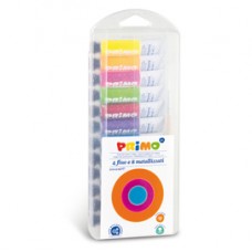 Tempera in tubetto - 12 ml - fluo / metal - Primo - scatola 12 pezzi