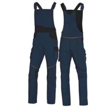 Salopette da lavoro Mach 2 - tela/poliestere/cotone - taglia XXL - blu/nero - Deltaplus