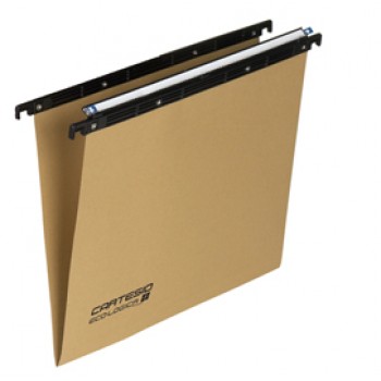 Cartella sospesa Cartesio Eco-logica - cassetto - 33 cm - fondo V - 31,3 x 25 cm - avana - Bertesi