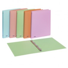 Raccoglitore Pastel - PPL - dorso 1,5 cm - 22x30 cm - 4 anelli 15 mm - colori assortiti - Favorit