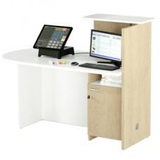 Reception concept - sinistra - 143 x 83 x 117 cm - bianco/rovere Reception concept - sinistra - 143 x 83 x 117 cm - bianco/rovere