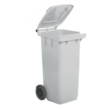 Bidone carrellato - 48x55x93 cm - 120 L - bianco - Mobil Plastic