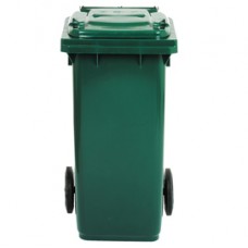 Bidone carrellato - 48x55x93 cm - 120 L - verde scuro - Mobil Plastic