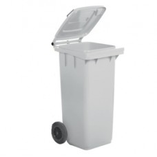 Bidone carrellato - 58x73x107 cm - 240 L - bianco - Mobil Plastic