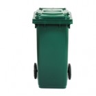 Bidone carrellato - 58x73x107 cm - 240 L - verde scuro - Mobil Plastic
