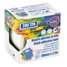 Nastro adesivo telato TPA 200 - 3,8 cm x 2,7 m - bianco - Eurocel