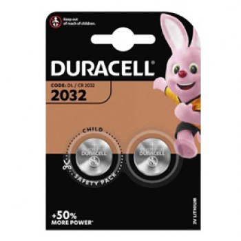 Micropila DL2032 - 3V - a pastiglia - litio - Duracell - blister 2 pezzi