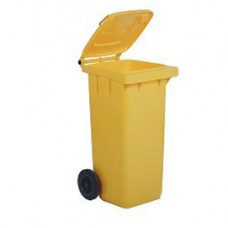 Bidone carrellato - 48x55x93 cm - 120 L - giallo - Mobil Plastic