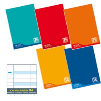 Maxiquaderno Didattico One Color - A4 - rigo di 1a - 100 gr - 18 + 1 fogli - Blasetti