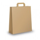 Shopper - maniglie piattina - 26 x 11 x 34,5 cm - carta kraft - avana - Mainetti Bags - conf. 350 pezzi