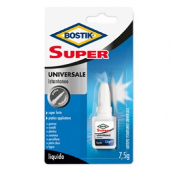 Colla istantanea universale Super - 7,5 gr - trasparente -Bostik