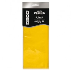 Carta velina - 20 gr - 50 x 76 cm - giallo - DECO - busta 5 fogli Carta velina - 20 gr - 50 x 76 cm - giallo - DECO - busta 5 fogli