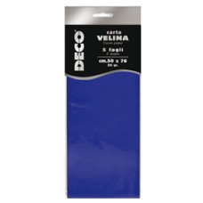 Carta velina - 20 gr - 50 x 76 cm - blu - Deco - busta 5 fogli Carta velina - 20 gr - 50 x 76 cm - blu - Deco - busta 5 fogli