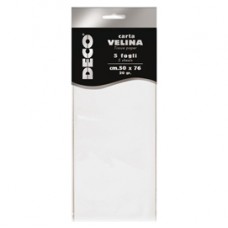 Carta velina - 20 gr - 50 x 76 cm - bianco perlescente - Deco - busta 5 fogli Carta velina - 20 gr - 50 x 76 cm - bianco perlescente - Deco - busta 5 fogli