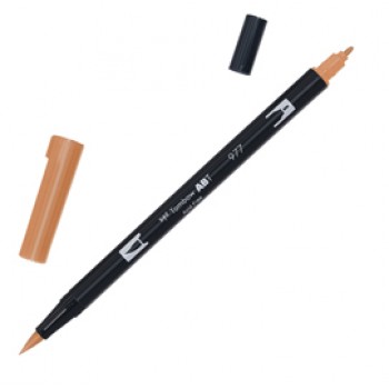 Pennarello Dual Brush N977 - saddle brown - Tombow
