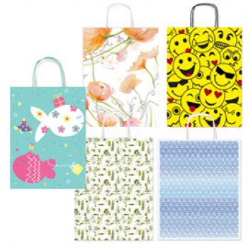 Shoppers - con manici - 36x41x12 cm - fantasie assortite - Rex Sadoch